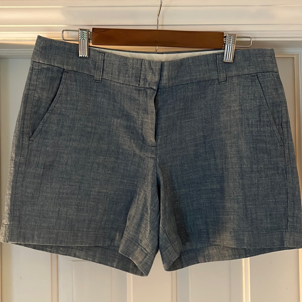 Chambray j crew shorts